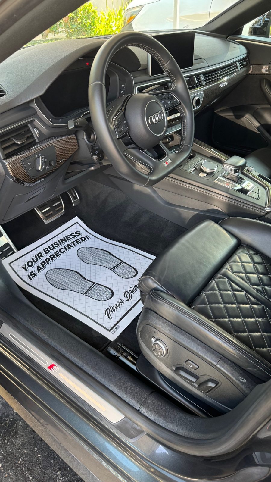 Audi interior after a detail
