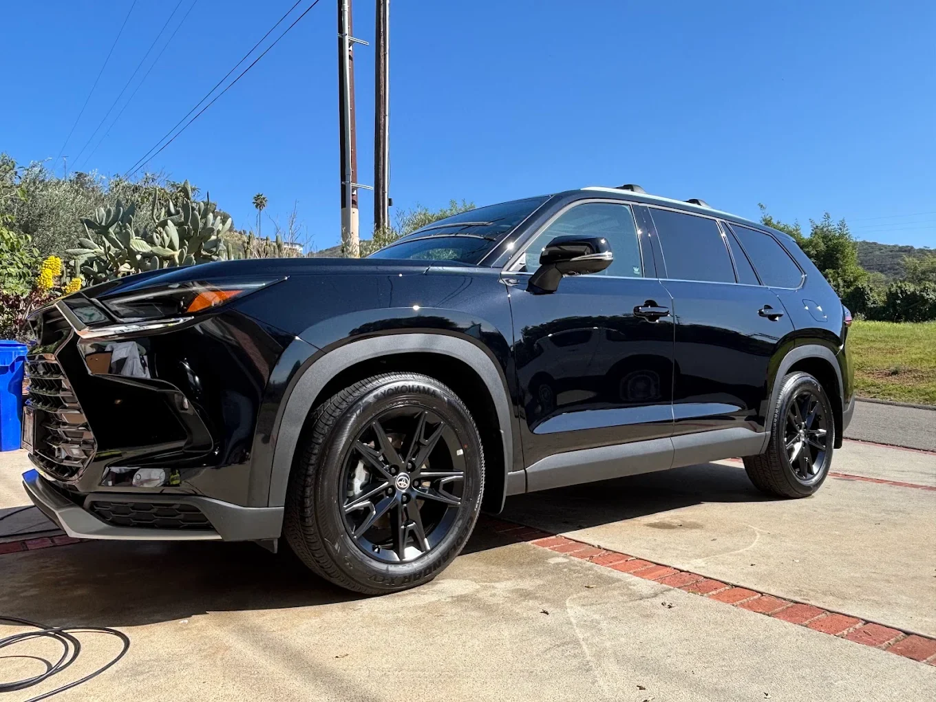 Black Toyota Grand Highlander SUV detailed