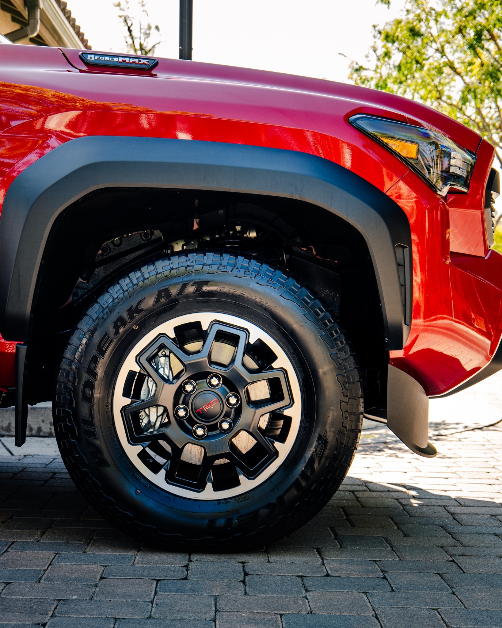 Toyota TRD wheel and tire scrubbed and dressed